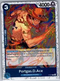 Portgas.D.Ace - (Pirate Foil) P-074 English PRB02 - One Piece Card - NM - Image 1