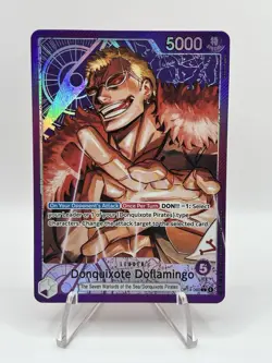 One Piece CCG Donquixote Doflamingo Leader Alt Art OP14-060 - NM+ - Image 1