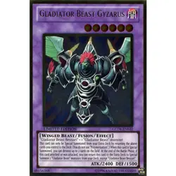 YUGIOH Gladiator Beast Gyzarus GLD4-EN032 Gold Rare LP - Image 1