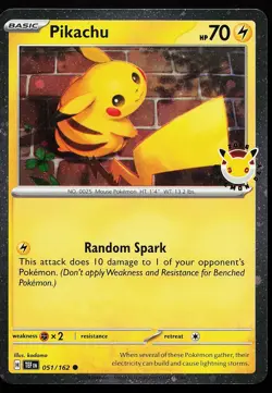 Pikachu (Pokemon Day 2026) 051/162 Holo Stamped Promo Pokemon Card - Image 1