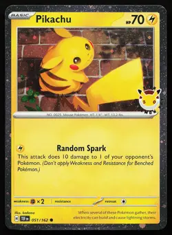 Pikachu (Pokemon Day 2026) 051/162 Holo Stamped Promo Pokemon Card - Image 1