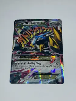Pokemon M Metagross EX Shiny Promo Holo Card XY35 XY Mega 220 HP Pokemon TCG DMG - Image 1