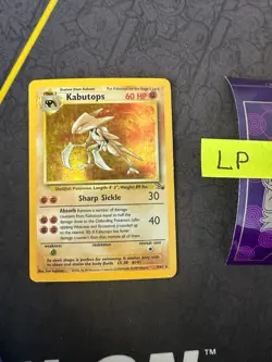 Pokemon Card Kabutops Fossil Unlimited WOTC Vintage Holo Rare 9/62 004💎LP💎 - Image 1