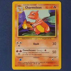 Charmeleon 24/102 - Base Set - Uncommon Vintage WOTC Pokemon Card - LP+ - Image 1