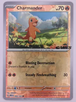 Charmander 004/165 Pokemon 151 Stamped EB Games Promo Near Mint NM - Image 1