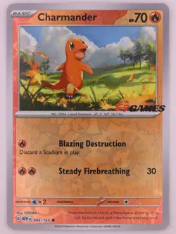 Charmander 004/165 Pokemon 151 Stamped EB Games Promo Near Mint NM - Image 1