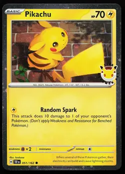 Pikachu (Pokemon Day 2026) 051/162 Holo Stamped Promo Pokemon Card - Image 1