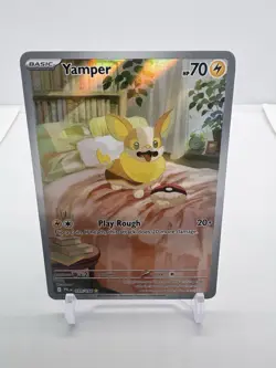 Pokemon TCG Yamper 99/94 Phantasmal flames Illustration rare - Image 1