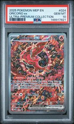 2025 POKEMON MEP EN-ME BLACK STAR PROMO #024 ORICORIO EX PSA 10 - Image 1