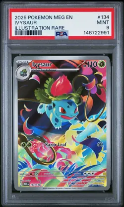 IVYSAUR 134/132 PSA 9 • 2025 POKEMON MEG EN-MEGA EVOLUTION ILLUSTRATION RARE 🔥 - Image 1