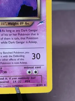 Pokemon TCG Dark Gengar 6/105 Neo Destiny Holo Rare WOTC VTG 2002 - Image 4