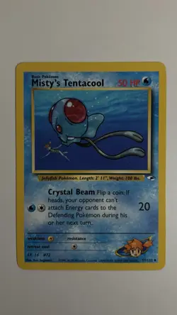 Pokemon TCG Misty's Tentacool 057/132 Gym Heroes Unlimited Non-Holo Regular NM - Image 1