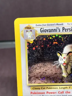 Pokemon TCG Giovanni's Persian 8/132 Gym Challenge Holo Rare WOTC VTG Crease - Image 2