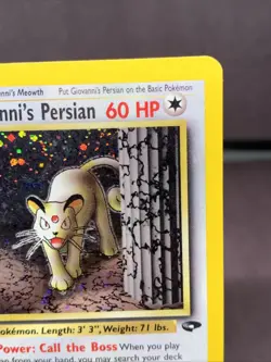 Pokemon TCG Giovanni's Persian 8/132 Gym Challenge Holo Rare WOTC VTG Crease - Image 3