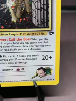 Pokemon TCG Giovanni's Persian 8/132 Gym Challenge Holo Rare WOTC VTG Crease - Image 4