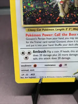 Pokemon TCG Giovanni's Persian 8/132 Gym Challenge Holo Rare WOTC VTG Crease - Image 5