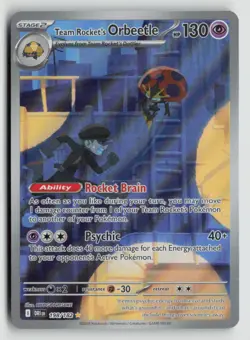 Team Rocket's Orbeetle 198/182 Pokemon Destined Rivals Illustration Rare NM - Image 1