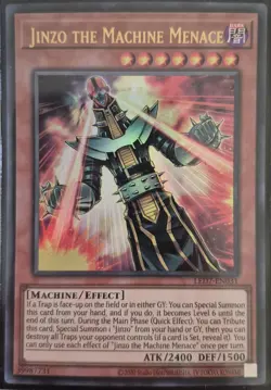 YuGiOh Jinzo the Machine Menace Ultra Rare LED7-EN031 - Image 1