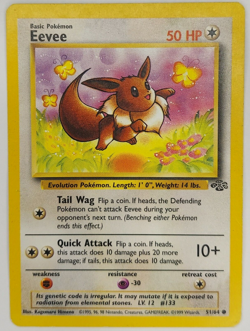 Eevee 51/64 Jungle 1999 Pokemon Card - Unlimited Edition - WOTC - Image 1