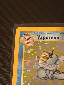 Pokemon TCG Vaporeon Holo Rare Card 12/64 Jungle Set, Vintage 1999 MP - Image 4