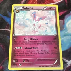 Pokemon Card TCG Sylveon 72/111 XY Furious Fists Cracked Ice Holo Rare 2014 - Image 2