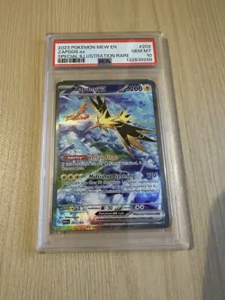 Pokemon TCG Zapdos EX Card 202/165 Scarlet Violet-151 Sir PSA 10 - Image 1