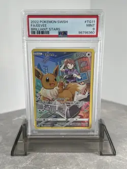 Pokemon Eevee TG11/TG30 Swsh09: Brilliant Stars Trainer Gallery PSA9 - Image 1