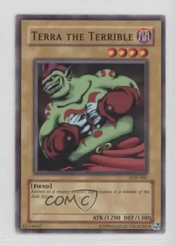 Terra the Terrible YuGiOh Legend of Blue Eyes White Dragon #LOB-080 2002 - Image 1