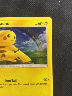 Pokemon TCG Pikachu 28/73 SM Shining Legends Cosmo Holo (Costco) NM Swirl - Image 3