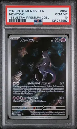 2023 POKEMON SVP EN-SV BLACK STAR PROMO #052 MEWTWO PSA 10 - Image 1