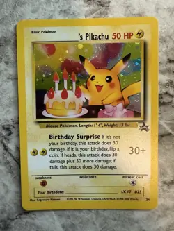Birthday Pikachu 24 WOTC Black Star Promo - Image 1