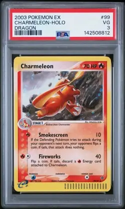 2003 POKEMON EX DRAGON #99 CHARMELEON-HOLO PSA 3 - Image 1