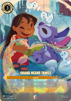 Disney Lorcana • Enchanted • OHANA MEANS FAMILY • 222/204 • NM Pack Fresh - Image 2