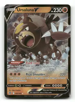 Ursaluna V 102/195 - Silver Tempest - Pokemon Card NM/M - Image 1