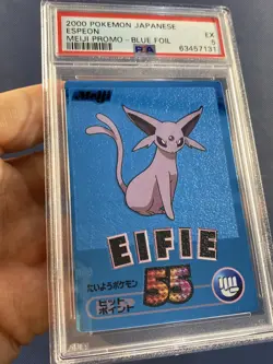 Espeon Meiji Promo Foil Blue Eifie 1999 Graded Pokemon Card PSA 5 - Image 3