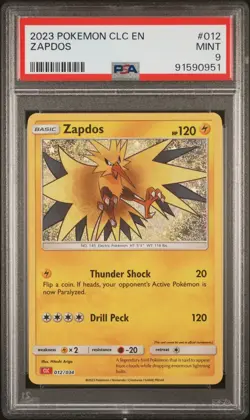ZAPDOS 012/034 PSA 9 CLC POKEMON CARD CLASSIC COLLECTION HOLO ENGLISH - Image 1