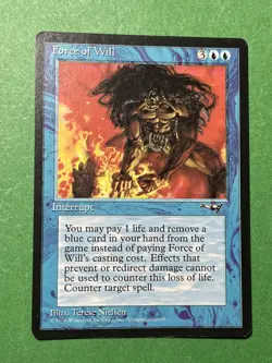 **Force of Will** ~Alliances~ Magic the Gathering, Light Play (LP) - Image 1
