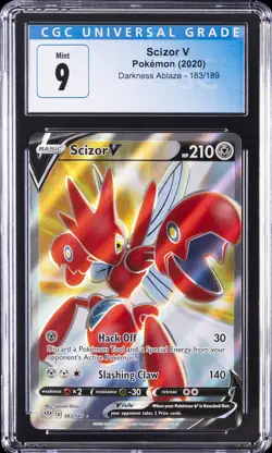 2020 POKEMON DARKNESS ABLAZE #183/189 SCIZOR V CGC 9 - Image 1