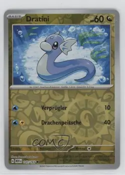 Dratini German Reverse Foil Pokemon Scarlet & Violet 151 MEW #147 - Image 1