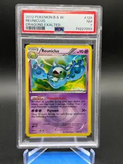 Pokemon B&W Dragons Exalted Reuniclus Shiny Holo Secret Rare 126/124 PSA 7 NM - Image 1