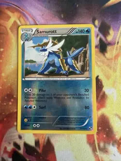 Pokemon TCG Samurott Black & White BLW 31/114 Reverse Holo Rare Water 2011 LP - Image 1