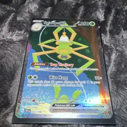 Pokemon TCG Spidops EX 243/198 Scarlet Violet Base Set Illustration Rare Holo - Image 1