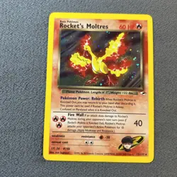 Rocket's Moltres 12/132 Holo Rare Gym Heroes Pokemon Card - Image 1