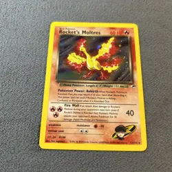 Rocket's Moltres 12/132 Holo Rare Gym Heroes Pokemon Card - Image 2