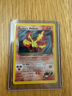 Rocket's Moltres 12/132 Holo Rare Gym Heroes Pokemon Card - Image 5