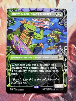 Mikey & Leo, Chaos & Order Showcase Regular Card Magic TMT #247 TMNT NM 🐢 - Image 1