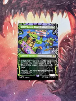 Mikey & Leo, Chaos & Order Showcase Regular Card Magic TMT #247 TMNT NM 🐢 - Image 2