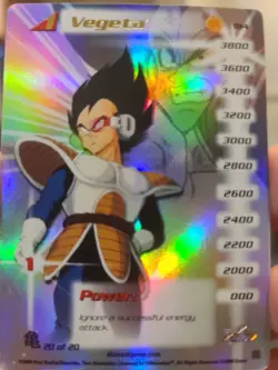 DBZ CCG 1st Edition Vegeta LIMITED Hi-Tech HOLO FOIL Rare #184 LV1 DBZ MINT CARD - Image 1
