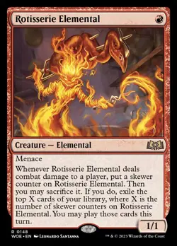 Rotisserie Elemental Foil (148) Wilds of Eldraine WOE MTG Magic - Image 1