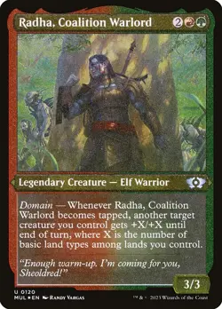 Radha, Coalition Warlord Foil (120) Etched Multiverse Legends MUL MTG Magic - Image 1